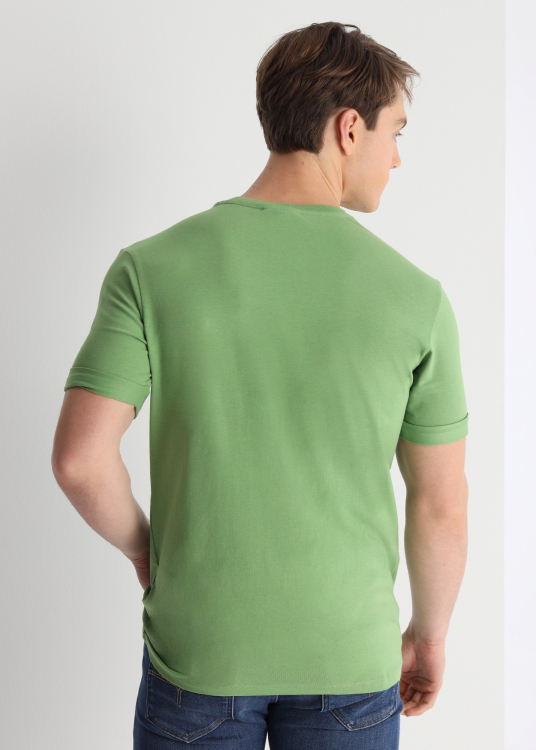 T-Shirt manche courte Brodé patch | Vert