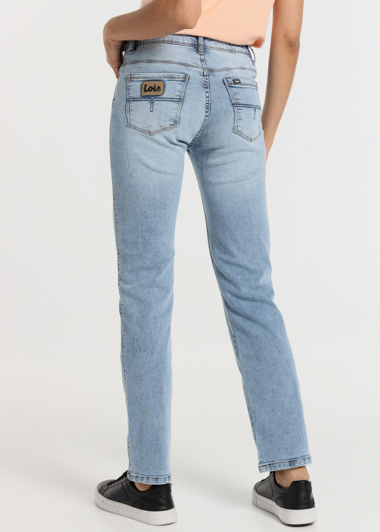 Jeans Coupe Droite - Taille basse towel denim |Tailles en pouces | Bleu