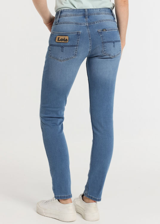 Jeans Coupe Slim - Taille basse towel denim |Tailles en pouces | Bleu