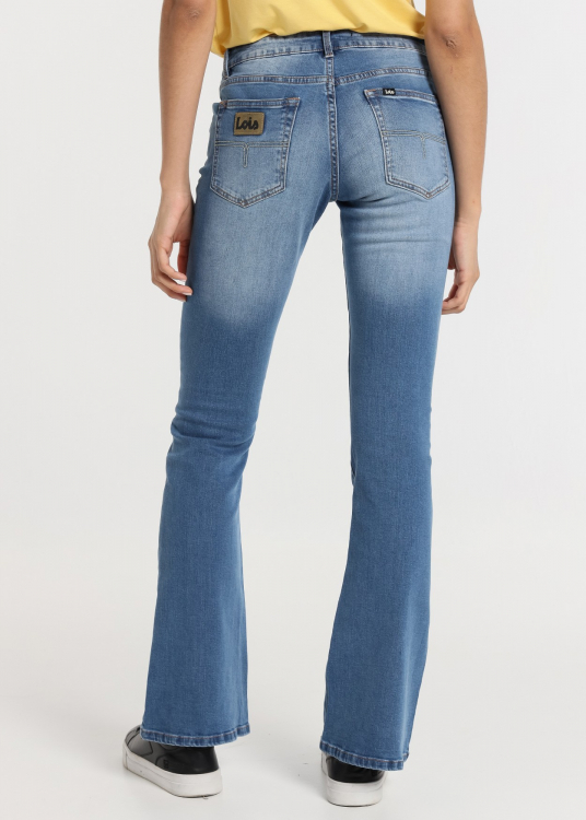 Jeans Coupe évasé - Taille basse  |Tailles en pouces | Bleu