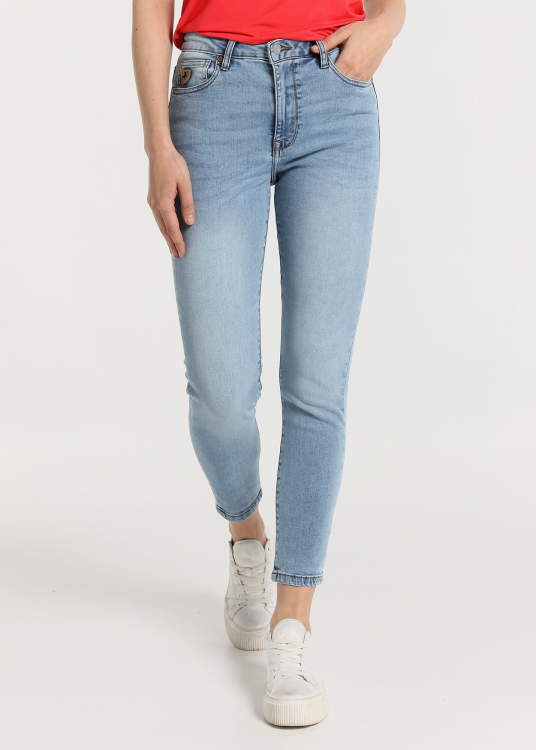 Jeans Coupe Taille haute skinny ankle Medium rise - towel Denim |Tailles en pouces | Bleu