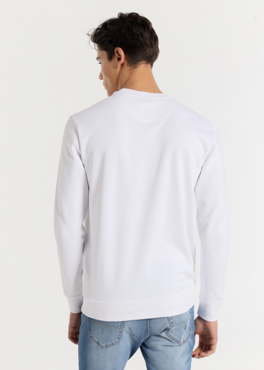 Sweat-shirt Col rond Graphique Essential | Blanc