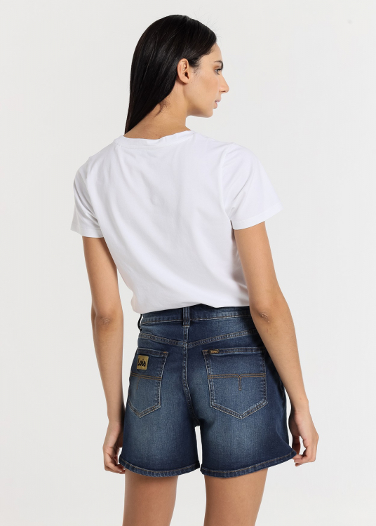 Short Denim Coupe Mom - Taille haute  |Tailles en pouces | Jeans