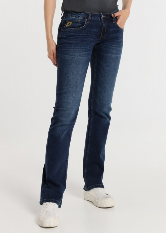 Jeans boot cut - taille extra basse lavage dark blue |Tailles en pouces | Bleu