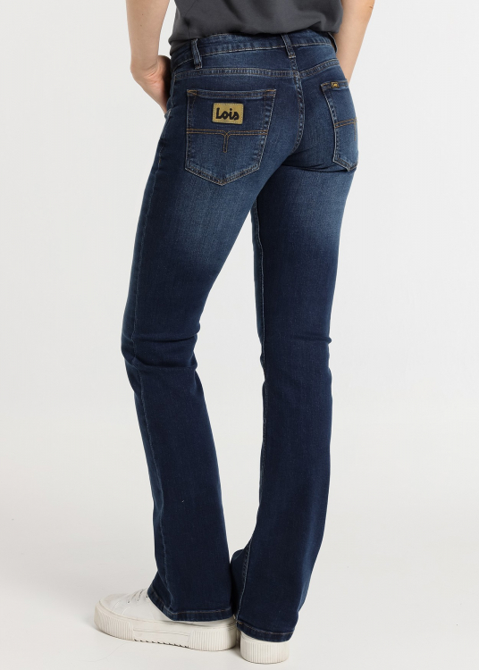 Jeans boot cut - taille extra basse lavage dark blue |Tailles en pouces | Bleu