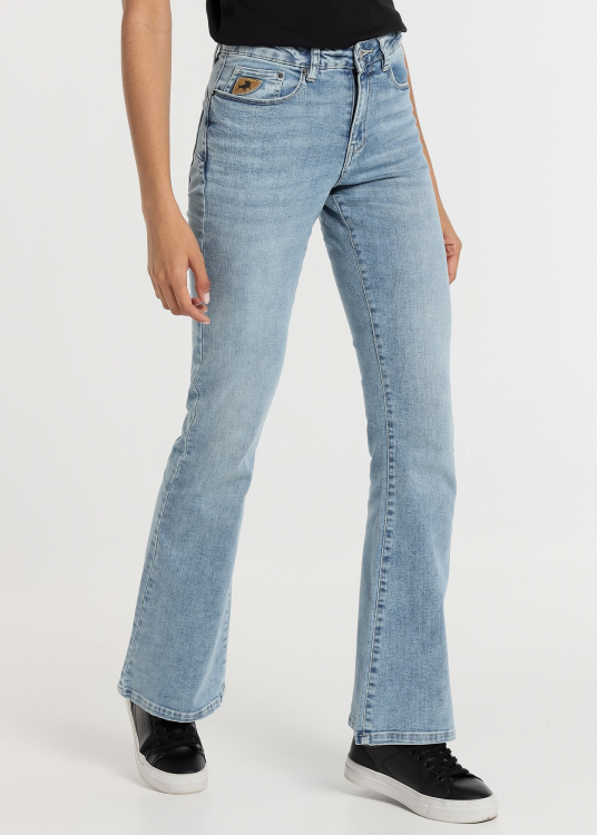 Jeans push up évasé - Taille Moyenne towel Denim |Tailles en pouces | Bleu