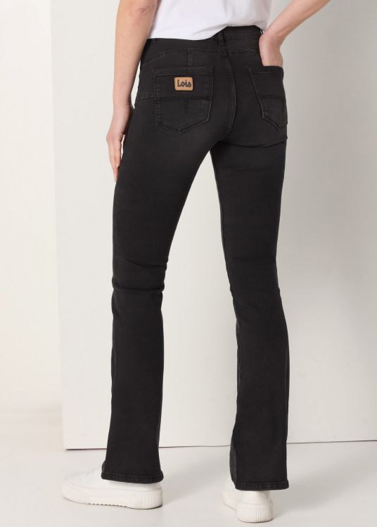 Jeans Taille Moyenne |Push up Coupe Évasé | Taille en pouces | Noir