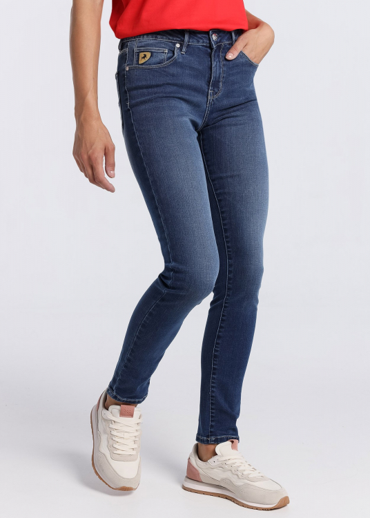Jeans | Taille basse - Skinny | Taille en pouces | Bleu