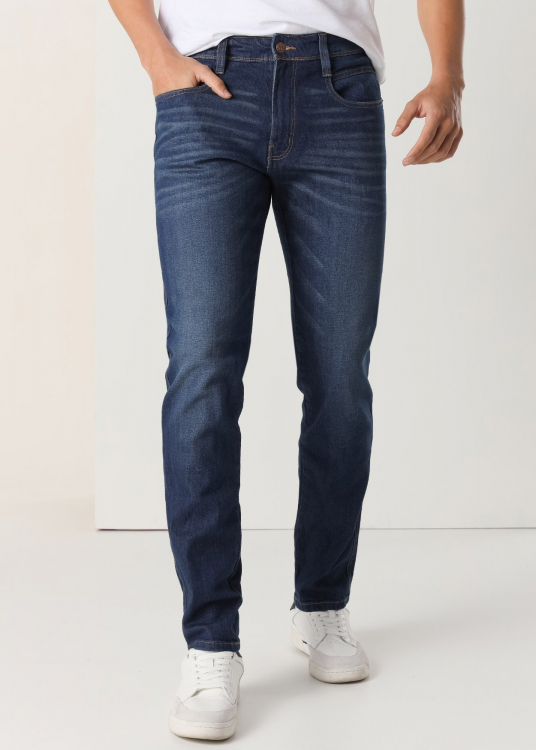 Jeans Taille Moyenne Coupe Slim