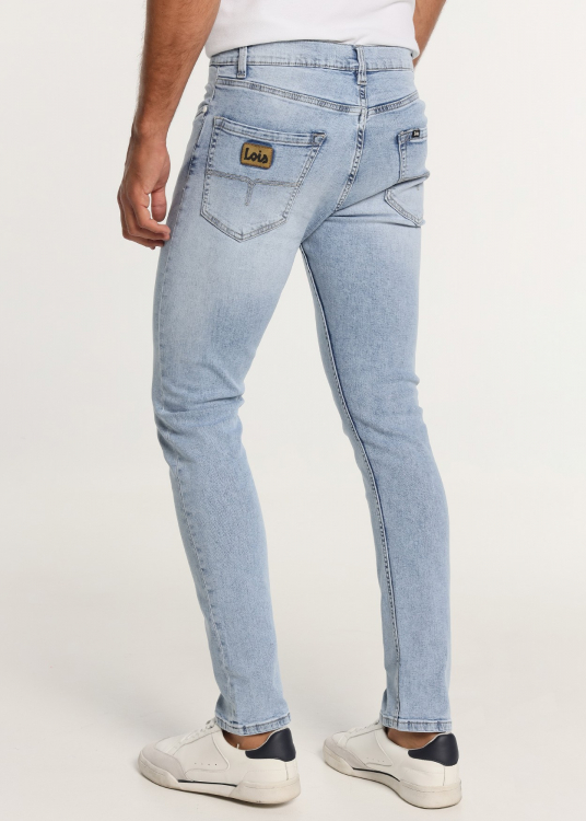 Jeans Coupe Slim bleach - Taille Moyenne lavage clair |Tailles en pouces | Bleu