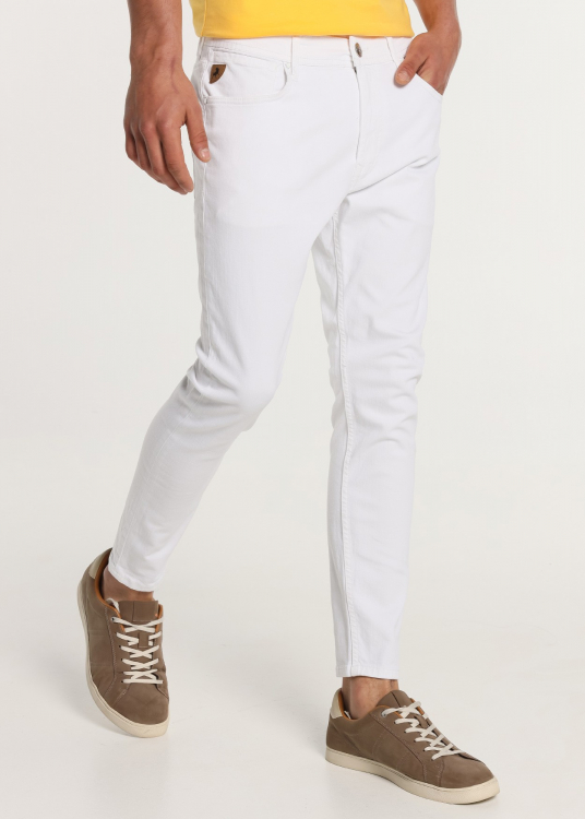 Jeans Coupe Skinny- Taille Moyenne  |Tailles en pouces | Blanc