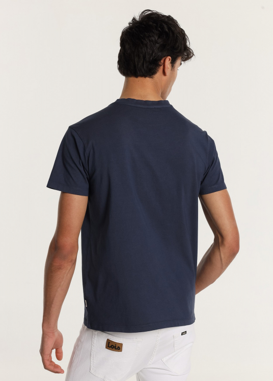 T-Shirt manche courte Graphique Essential avec poche | Bleu