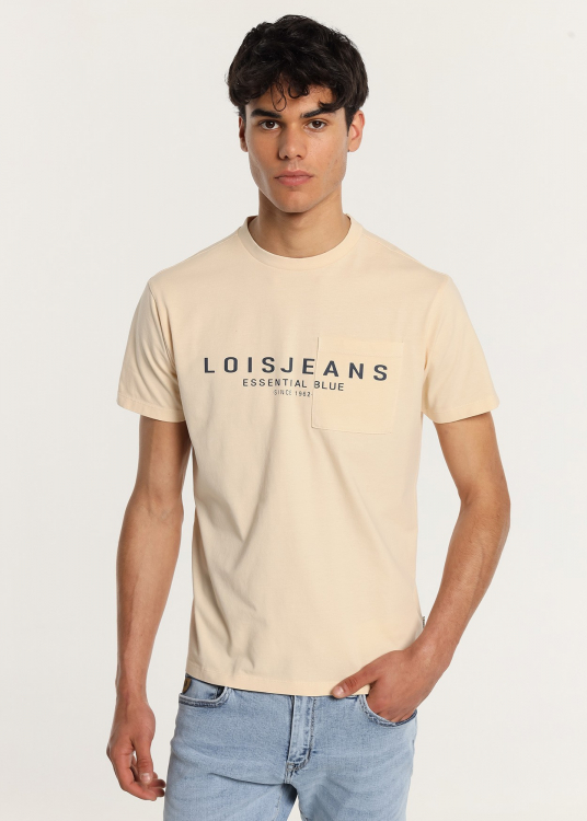 T-Shirt manche courte Graphique Essential avec poche | Brun