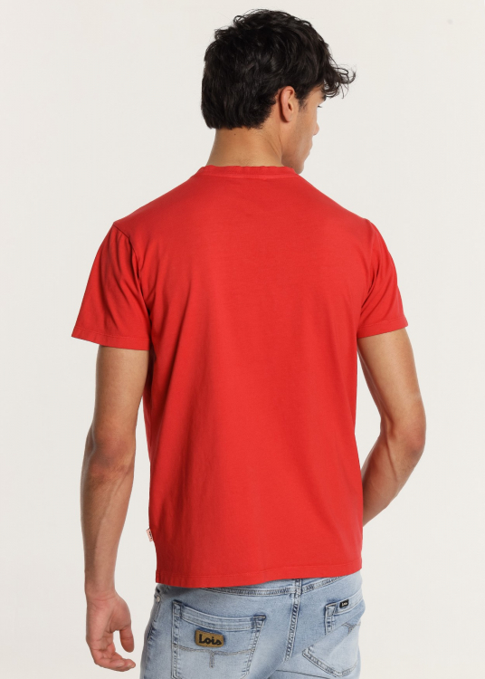 T-Shirt manche courte Graphique Essential avec poche | Rouge