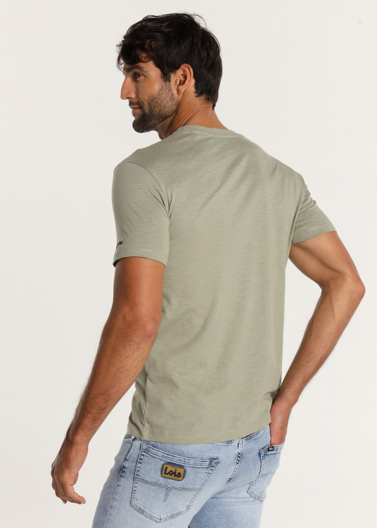 T-Shirt slub manche courte | Vert
