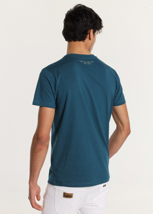 T-Shirt manche courte  Graphique Peinture | Bleu