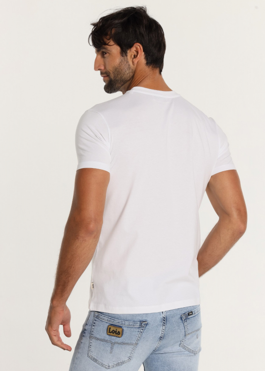 T-Shirt manche courte avec Graphique craquelé | Blanc