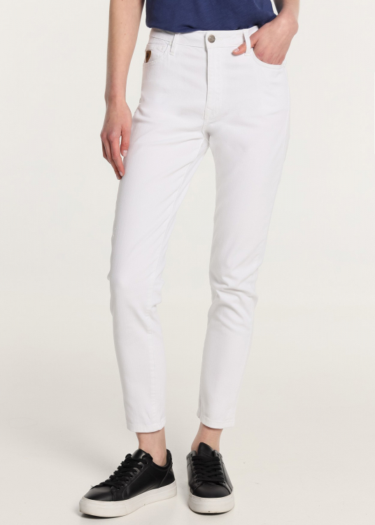 Jeans Coupe  Taille haute skinny ankle Medium rise - denim  |Tailles en pouces | Blanc