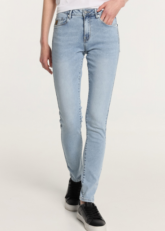 Jeans Clair délavé Coupe Skinny- Taille basse |Tailles en pouces
