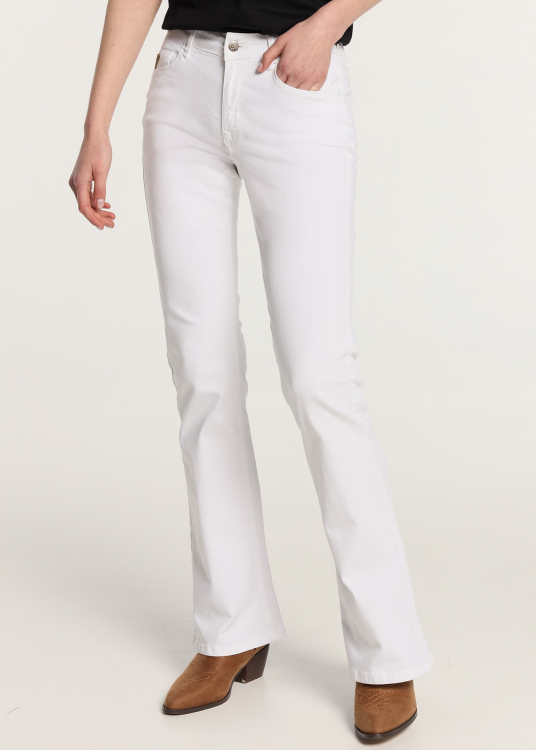 Jeans Coupe évasé - Taille basse Denim |Tailles en pouces | Blanc