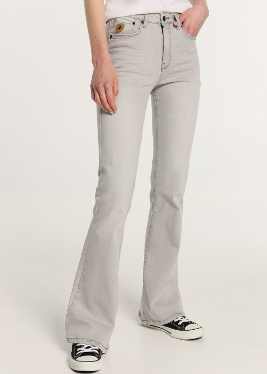 Jeans push up évasé - Taille Moyenne Lavage gris |Tailles en pouces | Gris