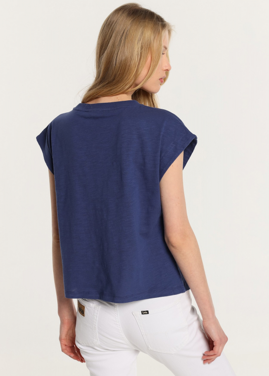 T-Shirt manche courte  avec Graphique modern craft Lois | Bleu