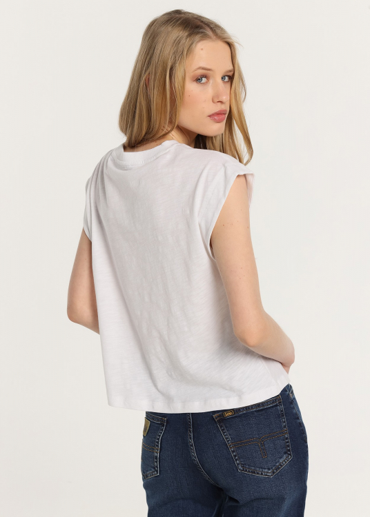T-Shirt manche courte  avec Graphique modern craft Lois | Blanc