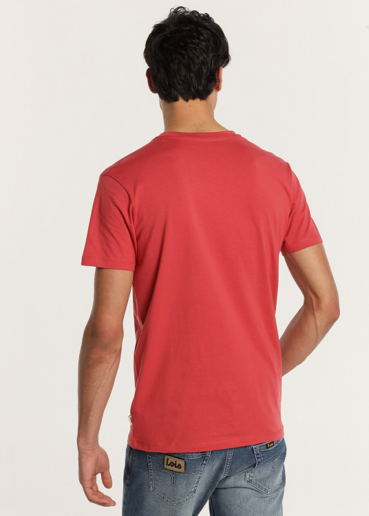 T-Shirt manche courte avec Graphique craquelé | Rouge
