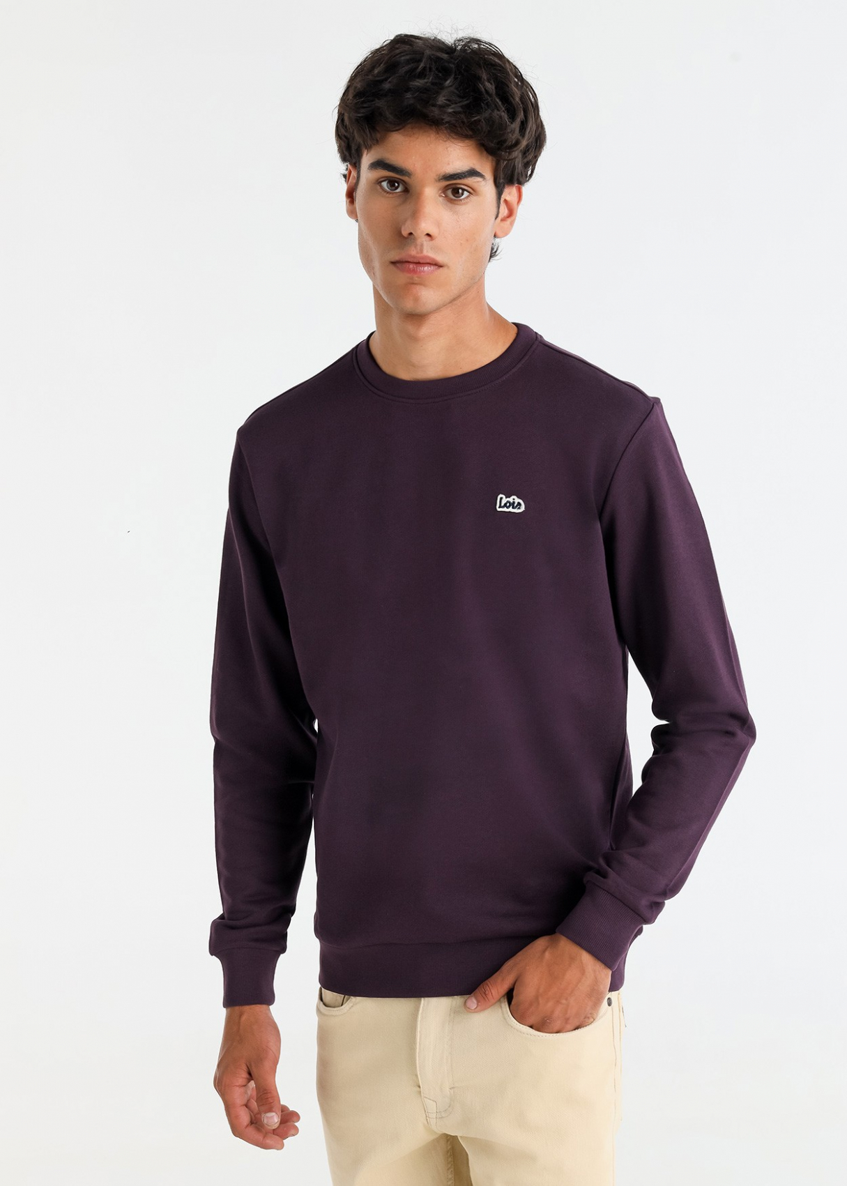 Sweat-shirt Basique Col rond patch logo