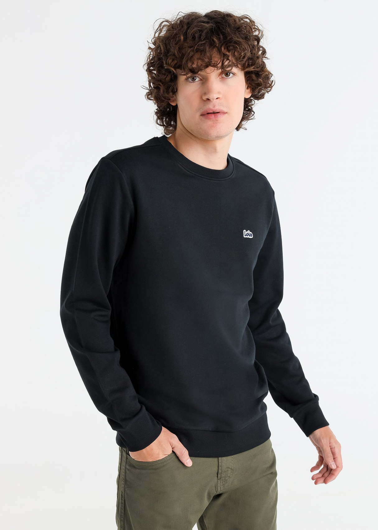 Sweat-shirt Basique Col rond patch logo